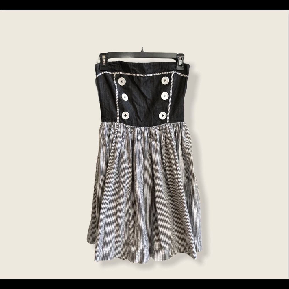 Joseph Walker Strapless Lined Gray Sundress XS